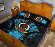 Alohawaii Home Set - Quilt Bed Set Vanuatu Hibiscus Blue A02