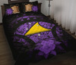 Alohawaii Home Set - Quilt Bed Set Tokelau Hibiscus Purple | Alohawaii.co