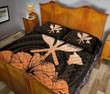 Alohawaii Home Set - Quilt Bed Set Hawaiian Kanaka Hibiscus Polynesian Love Orange AH J1