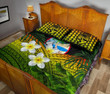 Alohawaii Home Set - Quilt Bed Set Guam Polynesian Plumeria Banana Leaves Reggae A02