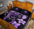 Alohawaii Home Set - Quilt Bed Set Papua New Guinea Islands Plumeria Mix Polynesian Turtle Violet J1