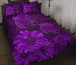 Alohawaii Home Set - Quilt Bed Set Hawaiian Map Turtle Hibiscus Vintage Polynesian Purple | Alohawaii.co