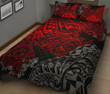 Alohawaii Home Set - Quilt Bed Set Polynesian Hawaii (Kanaka Maoli) - Red Hibiscus Turtle Flowing - BN11