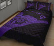 Alohawaii Home Set - Quilt Bed Set Hawaii Shaka Map Polynesian Purple J6