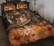 Alohawaii Home Set - Quilt Bed Set Hawaii Polynesian Turtle Waves Hibiscus Erik Style Orange | Alohawaii.co