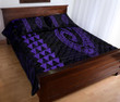 Alohawaii Home Set - Quilt Bed Set Hawaii Kakau Makau Fish Hook Polynesian Purple J6