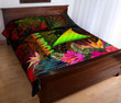 Alohawaii Home Set - Quilt Bed Set Tokelau Polynesian Personalised - Hibiscus and Banana Leaves - BN15