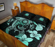 Alohawaii Home Set - Quilt Bed Set Papua New Guinea Islands Plumeria Mix Polynesian Turtle Turquoise J1