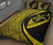 Alohawaii Home Set - Quilt Bed Set Hawaii Turtle Fish Hook Polynesian Yellow Circle Style J5