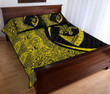 Alohawaii Home Set - Quilt Bed Set Hawaii Turtle Fish Hook Polynesian Yellow Circle Style J5