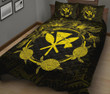 Alohawaii Home Set - Quilt Bed Set Hawaii Kanaka Turtle Hibiscus Polynesian Anthea Style Yellow J4