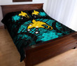 Alohawaii Home Set - Quilt Bed Set Papua New Guinea Hibiscus Turquoise A02
