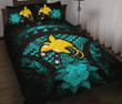 Alohawaii Home Set - Quilt Bed Set Papua New Guinea Hibiscus Turquoise | Alohawaii.co