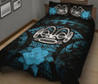 Alohawaii Home Set - Quilt Bed Set Marquesas Islands Hibiscus Blue | Alohawaii.co