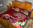 Alohawaii Home Set - Quilt Bed Set Tahiti - Turtle Plumeria (Red) - BN18