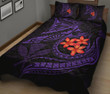 Alohawaii Home Set - Quilt Bed Set Polynesian Kanaka Maoli (Hawaiian) - Purple Manta Ray Turtle - BN11