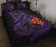 Alohawaii Home Set - Quilt Bed Set Polynesian Kanaka Maoli (Hawaiian) - Purple Manta Ray Turtle | Alohawaii.co