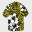 Hawaiian Plumeria Tribe Yellow Polynesian Hawaiian Shirt AH - J0R - Alohawaii