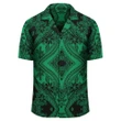Polynesian Plumeria Mix Green Black Hawaiian Shirt - AH - J1 - Alohawaii