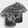 Hawaii Turtle Wave Hawaiian Shirt - News Style Gray - AH - J4R - Alohawaii