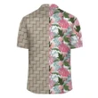 Pink Monstera And Green Tropical Leaves White Lauhala Moiety Hawaiian Shirt - AH - JR - Alohawaii