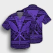 Hawaiian Kanaka Polynesian Tribal Hawaiian Shirt Reggae Color Purple AH - J7R - Alohawaii