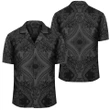 Alohawaii Shirt - Polynesian Plumeria Mix Gray Black Hawaiian Shirt