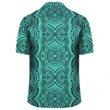 Polynesian Symmetry Turquoise Hawaiian Shirt - AH - J1 - Alohawaii