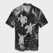 Alohawaii Shirt - Hawaiian Silver Tropical Turtle Hawaiian Shirt