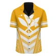 Hawaii Kanaka Map Football Jersey Hawaiian Shirt - Yellow & White - Maris Style - AH - J3