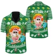 Alohawaii Shirt - Hawaii Mele Kalikimaka Santa Claus Pattern Christmas Hawaiian Shirt Green Labo Style