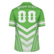Hawaii Kanaka Map Football Jersey Hawaiian Shirt - Green & White - Maris Style - AH - J3