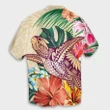 Hawaii Tropical Hibiscus Turtle Beige Hawaiian Shirt - AH - J4R - Alohawaii