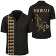 Alohawaii Shirt - Kakau Polynesian Hammerhead Shark Map Hawaii Shirt Gold