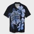 Alohawaii Shirt - Hawaiian Kanaka Hibiscus Plumeria Mix Polynesian Turtle Hawaiian Shirt Blue
