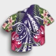 Hawaii Polynesian Turtle Tropical Hibiscus Plumeria Hawaiian Shirt - Purple - AH - J4R - Alohawaii