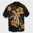 Hawaii Turtle Flower Polynesian Hawaiian Shirt - Gold - AH - J4R - Alohawaii