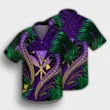 Hawaii Shark Polynesian Tropical Hawaiian Shirt - Purple - AH - J4R - Alohawaii