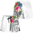 Lovenewzealand Short - Polynesian Hawaii Women's Shorts - Summer Plumeria (White) - BN15