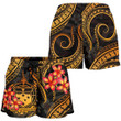 Lovenewzealand Short - Samoa Polynesian Women Shorts - Gold Plumeria - BN11