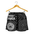 Alohawaii Short - American Samoa Women's Shorts - Seal In Polynesian Tattoo Style ( Black) | Alohawaii.co