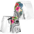 Lovenewzealand Short - Polynesian Samoa Women's Shorts - Summer Plumeria (White) - BN15
