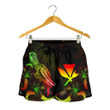 Alohawaii Short - Hawaii Polynesian Women's Shorts - Turtle With Blooming Hibiscus Reggae | Alohawaii.co