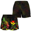 Lovenewzealand Short - Hawaii Polynesian Women's Shorts - Turtle With Blooming Hibiscus Reggae - BN22