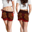 Lovenewzealand Short - Tahiti Women's Shorts - Red Shark Polynesian Tattoo - BN18
