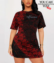 Hawaii Women's Short Sleeve O-neck Dress Polynesian Fashion A7 | LoveNewZealand