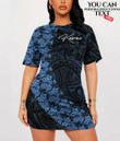 Kosrae Women's Short Sleeve O-neck Dress Polynesian Fashion A7 | LoveNewZealand