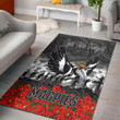 Collingwood Magpies Area Rug - Anzac Day Lest We Forget A31B