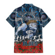 (Custom) Carlton Blues Hawaiian Shirt, Anzac Day Lest We Forget A31B