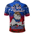 (Custom) Western Bulldogs Polo Shirt, Anzac Day Lest We Forget A31B